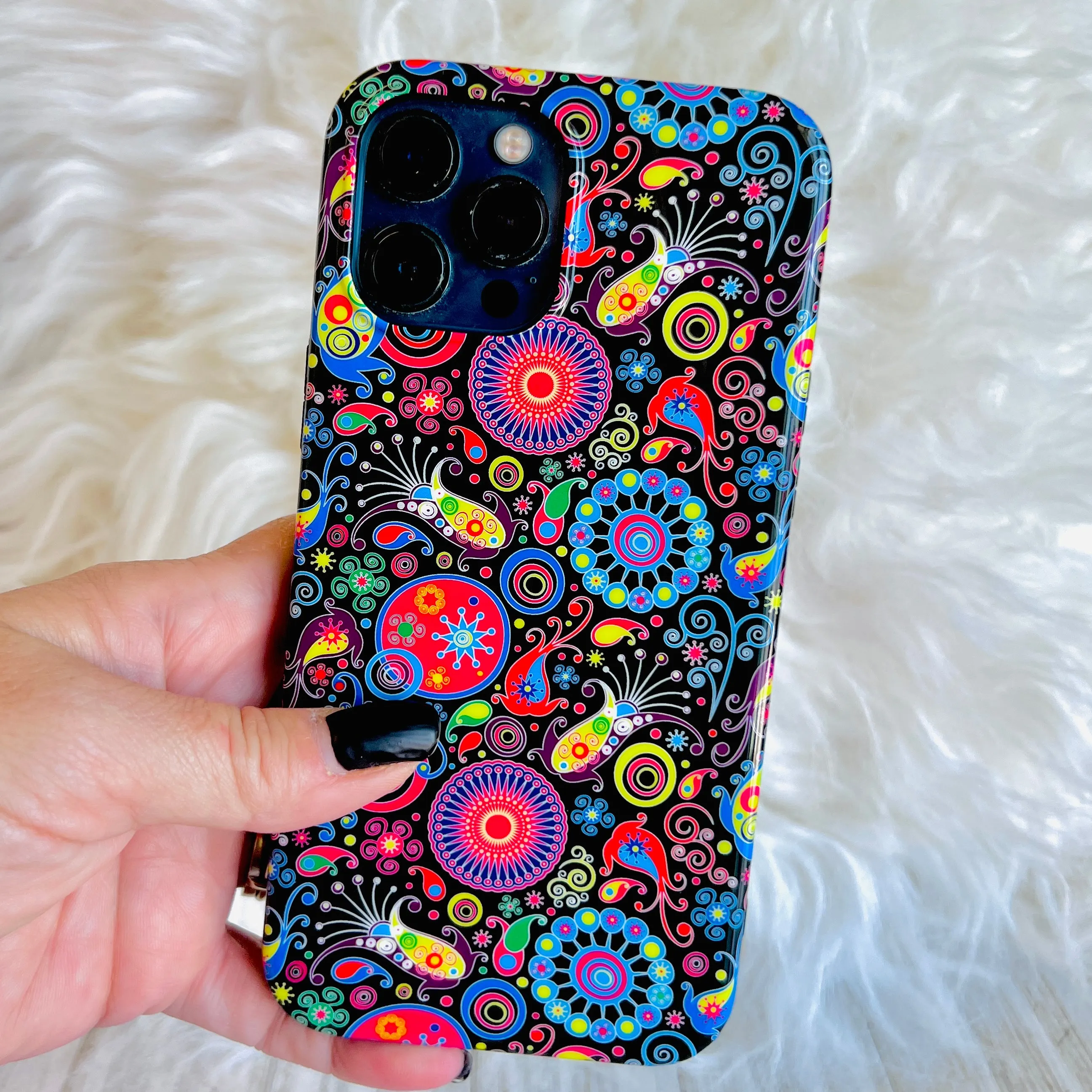 Black Paisley Case For iPhone