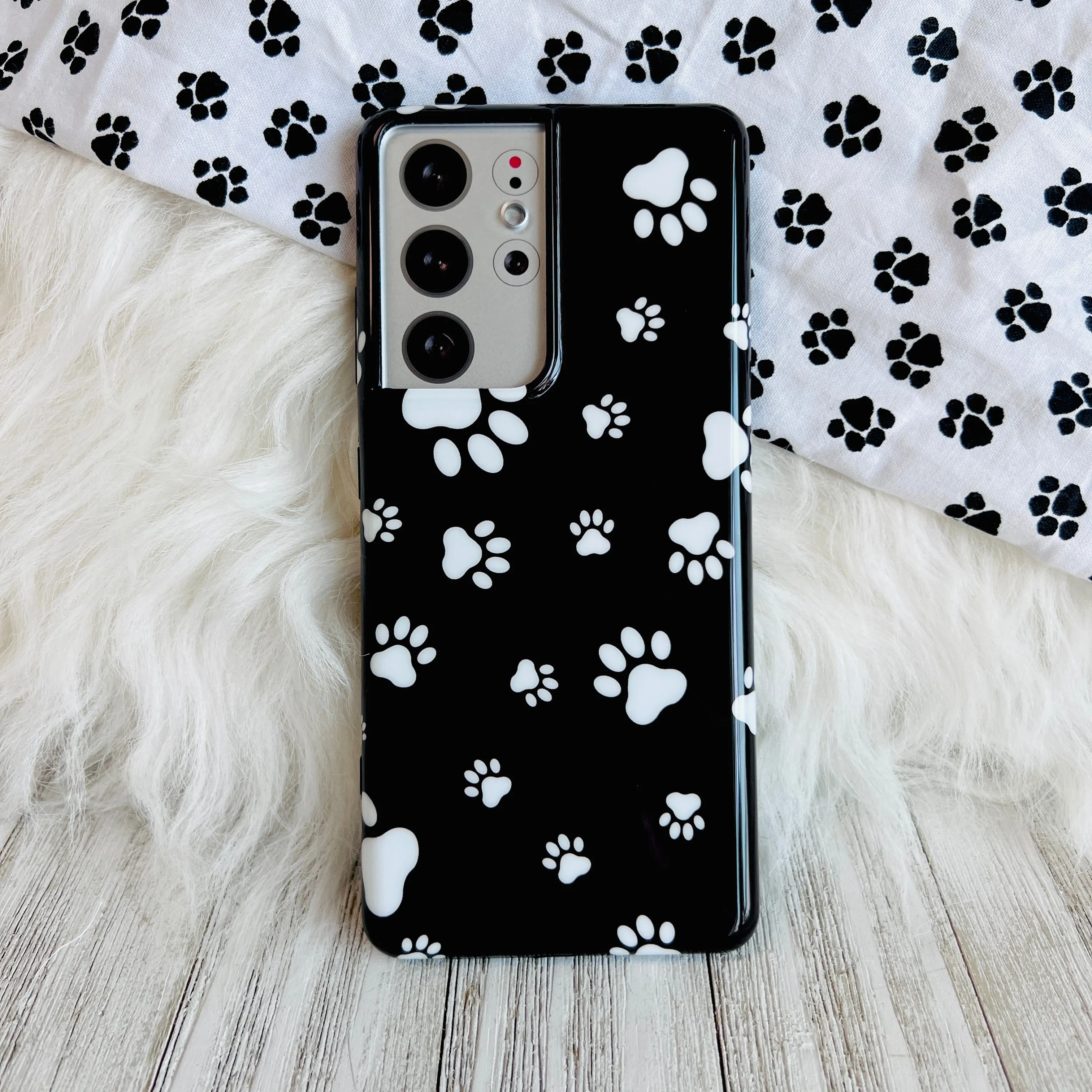 Black Paw Print Case For Samsung Galaxy