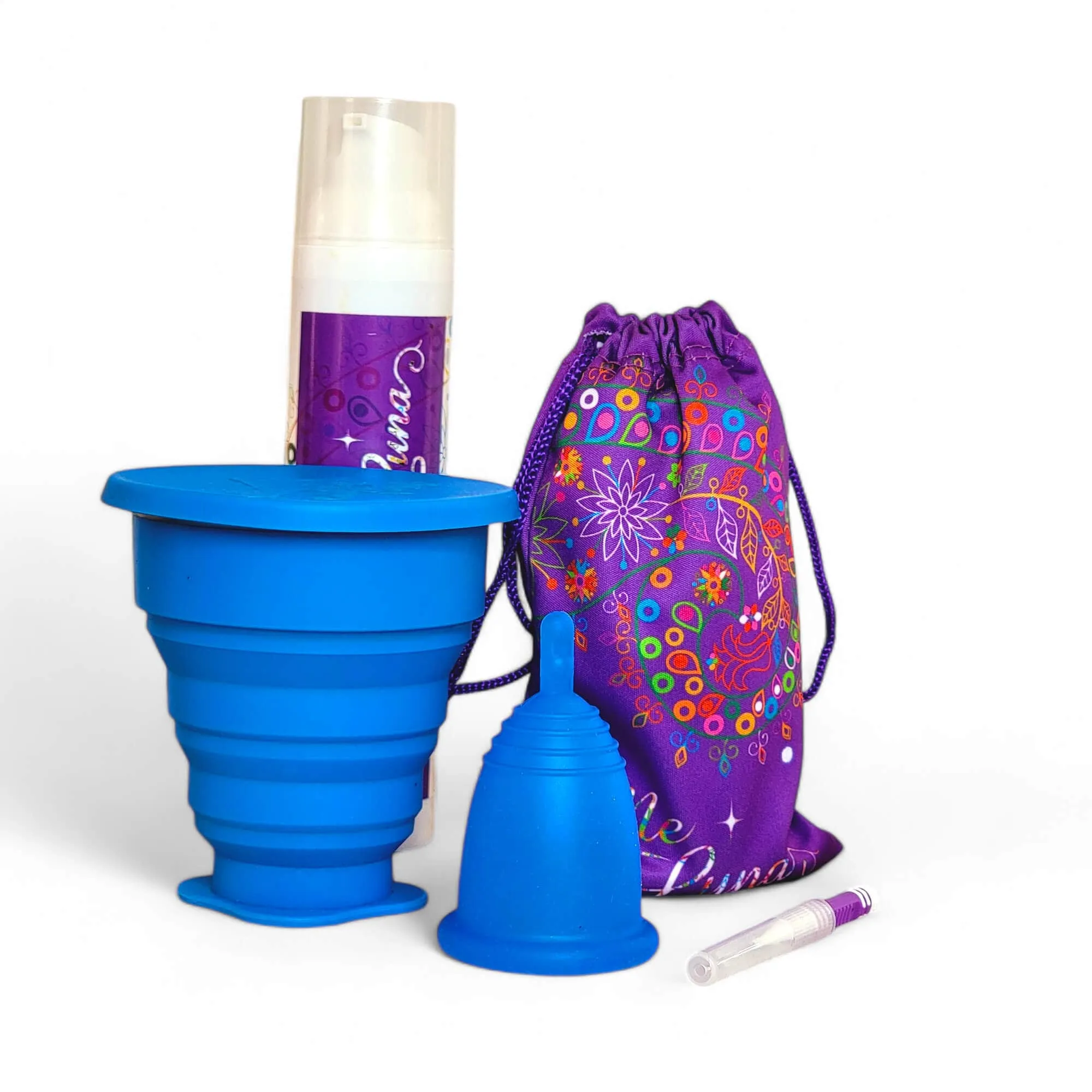 BLUE Menstrual Cup Kit - Microwave Disinfection