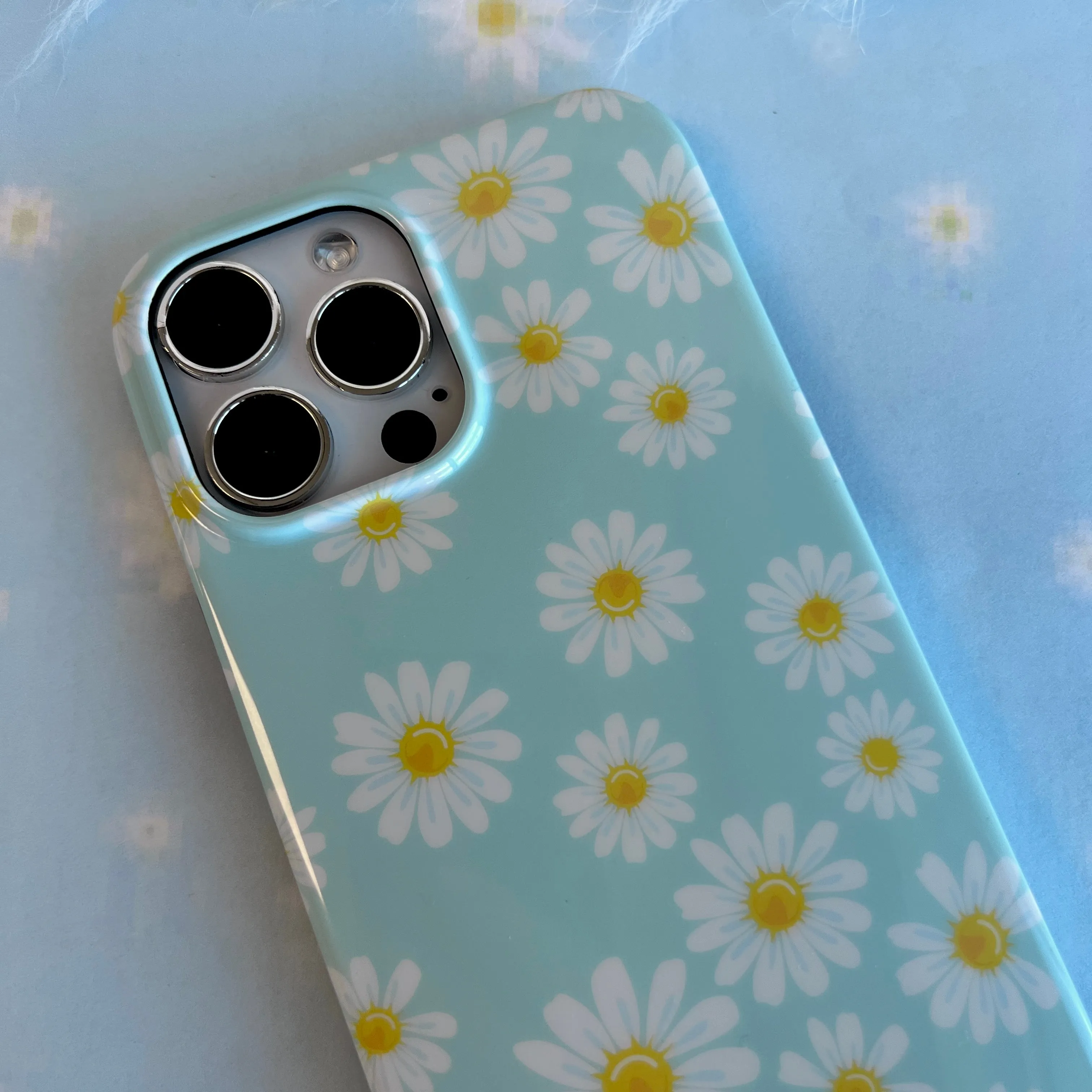 Blue Spring Daisies Phone Case For iPhone