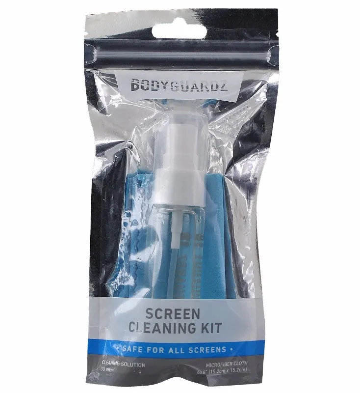 BodyGuardz Screen Cleaning Kit - Cloth and Solution for Monitors, TVs, Phones