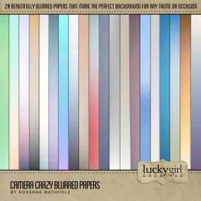 Camera Crazy Blurred Papers Digital Scrapbook Kit