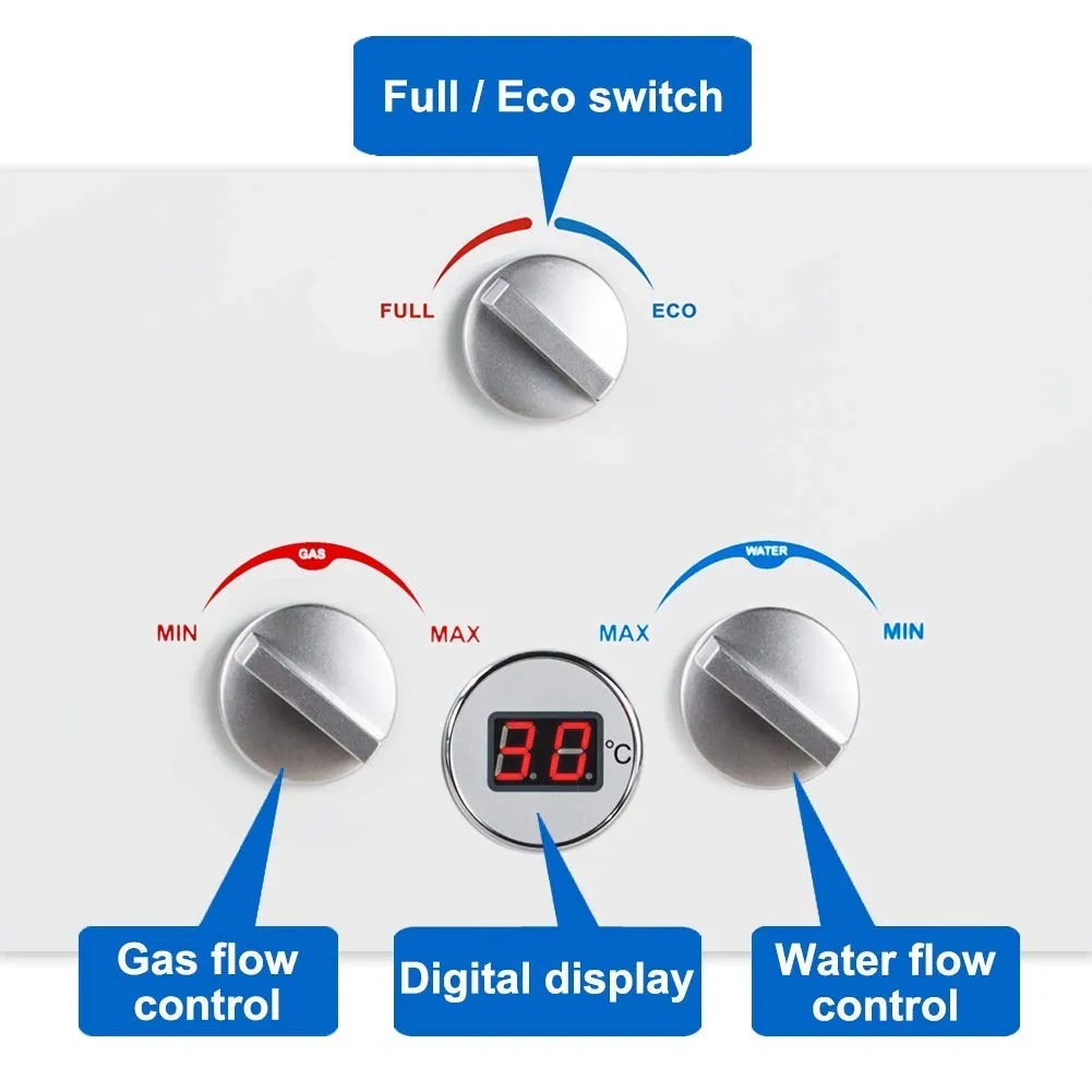 Camplux Outdoor Portable Tankless Water Heater - 16L 4.22 GPM