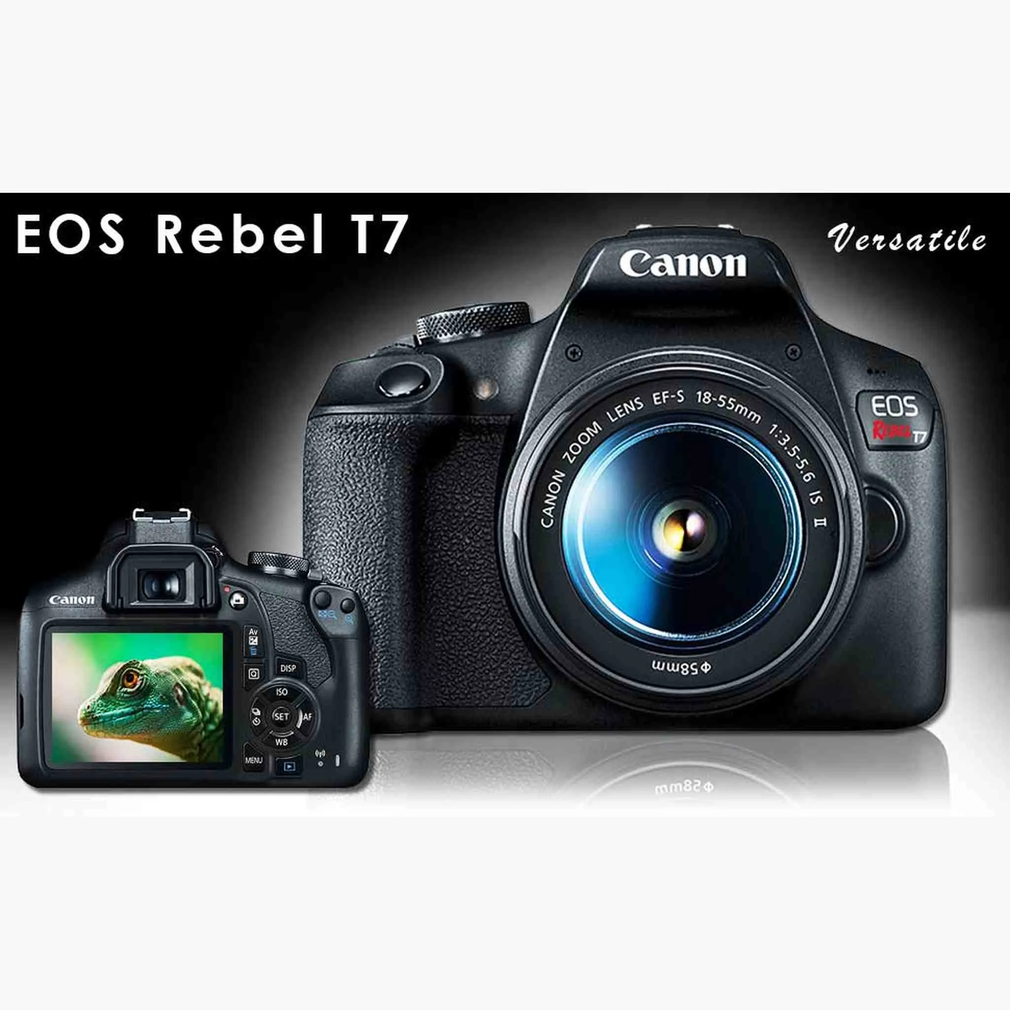 Canon EOS Rebel T7 DSLR Camera with 18-55mm DC III Lens, Camera Bag and 32gb Memory Card Kit