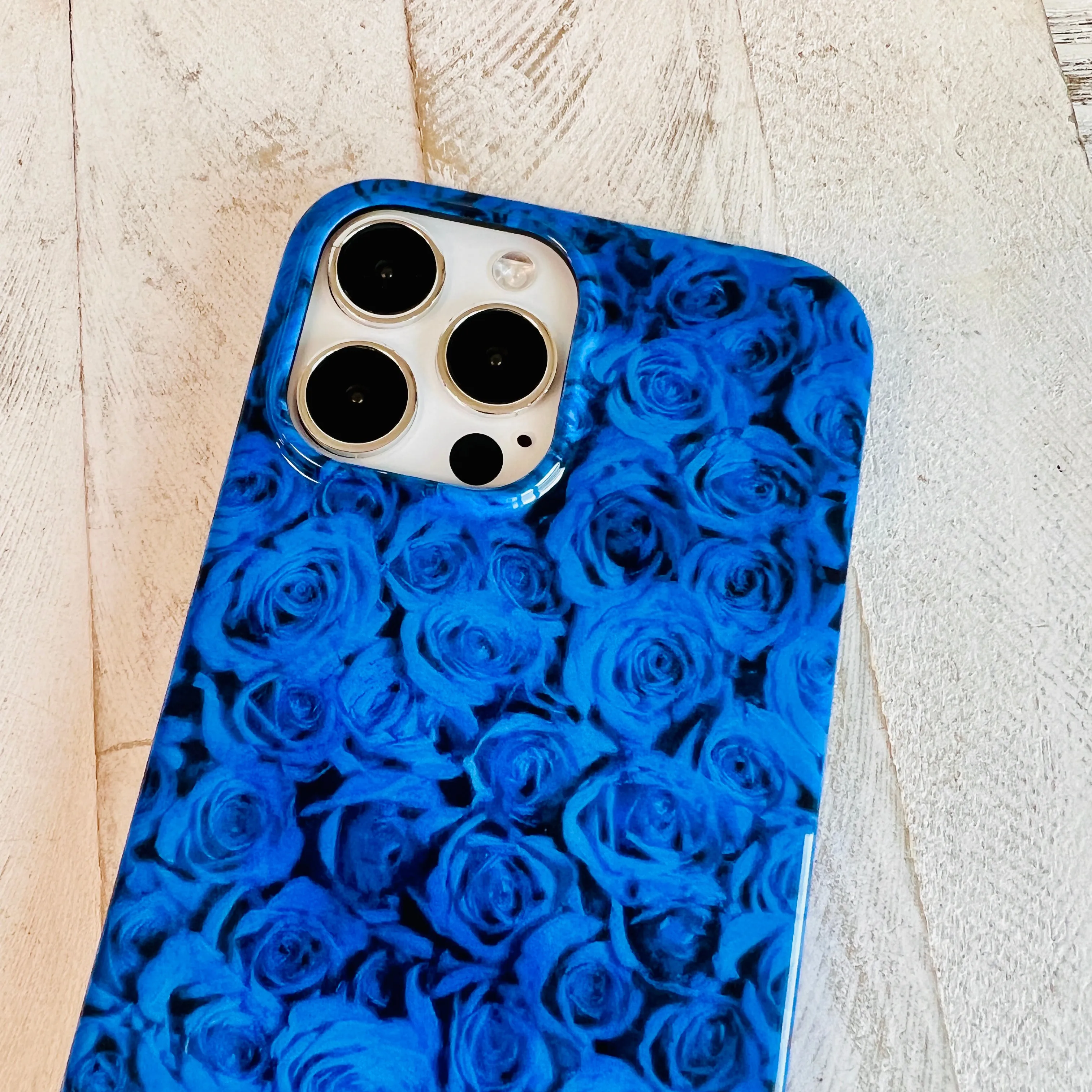 Cobalt Blue Roses Phone Case For iPhone