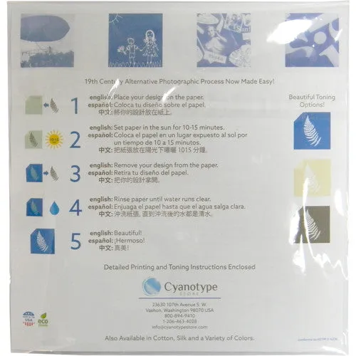 Cyanotype // 6"x6" Notecard Print Kit