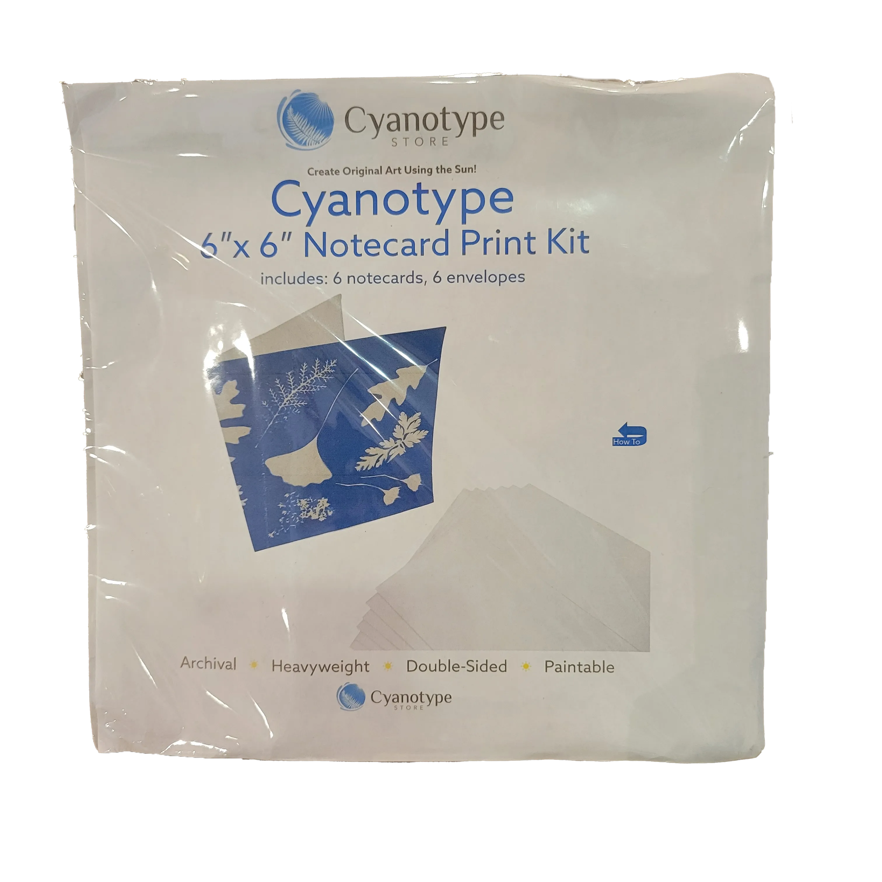 Cyanotype // 6"x6" Notecard Print Kit