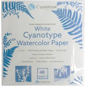 Cyanotype // 6"x6" Watercolor Paper