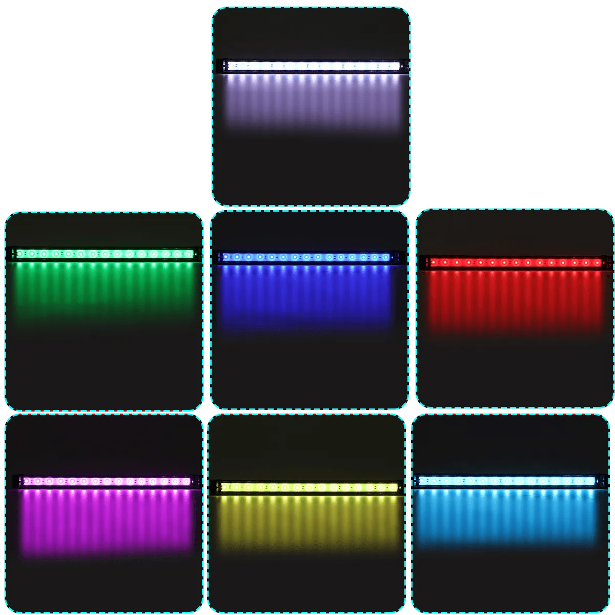 Dimmable 52CM 16W Bluetooth APP Controlled RGB LED Aquarium Lighting Adjustable Top Light Suitable for Aquarium/Fish Tank