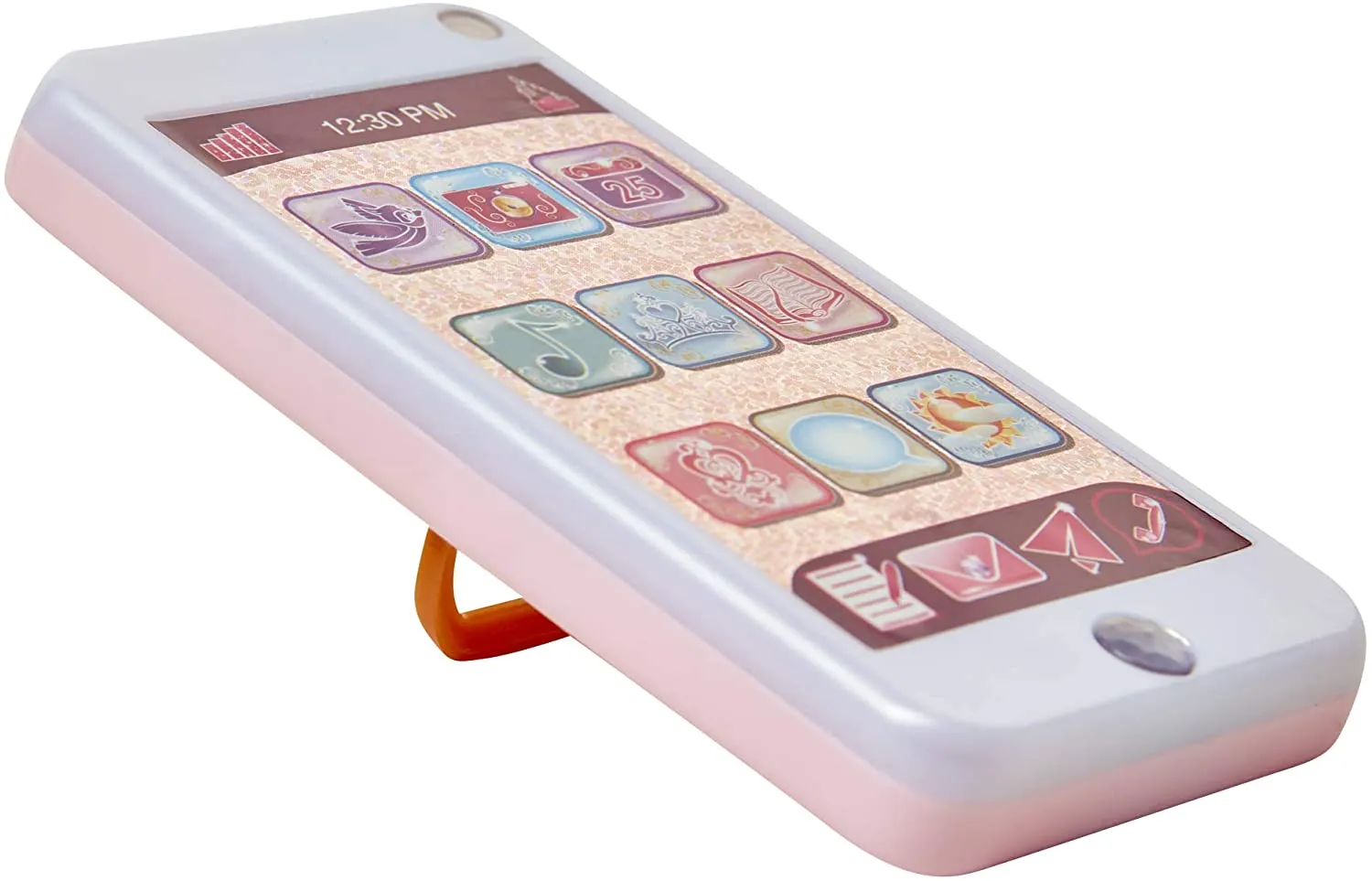 Disney Princess Style Collection On-The-Go Play Smartphone with Led Lights, Sounds & Cross Body Strap for Girls Ages 3 