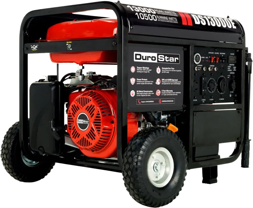 DuroMax / DuroStar DS13000E 10500W/13000W Electric Start Gas Generator New (Red Version of XP13000E)