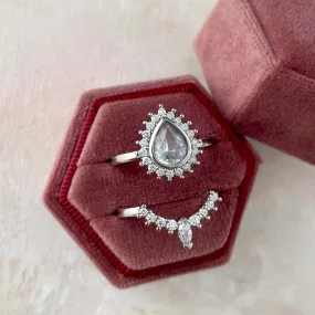 Dusty Rose Ring Box Hexagon