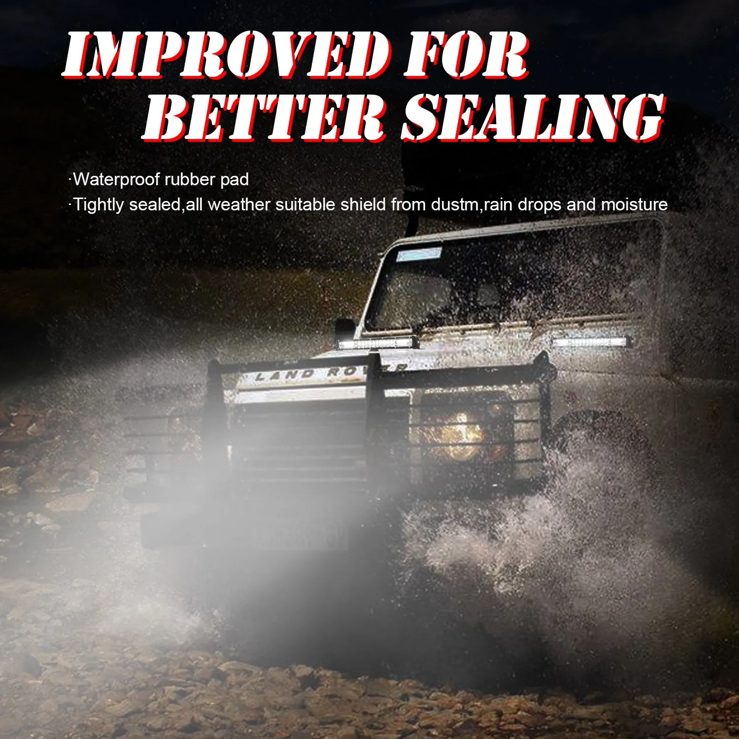Eaglevision 15Inch LED Light Bar Spot Flood Work Light for SUV