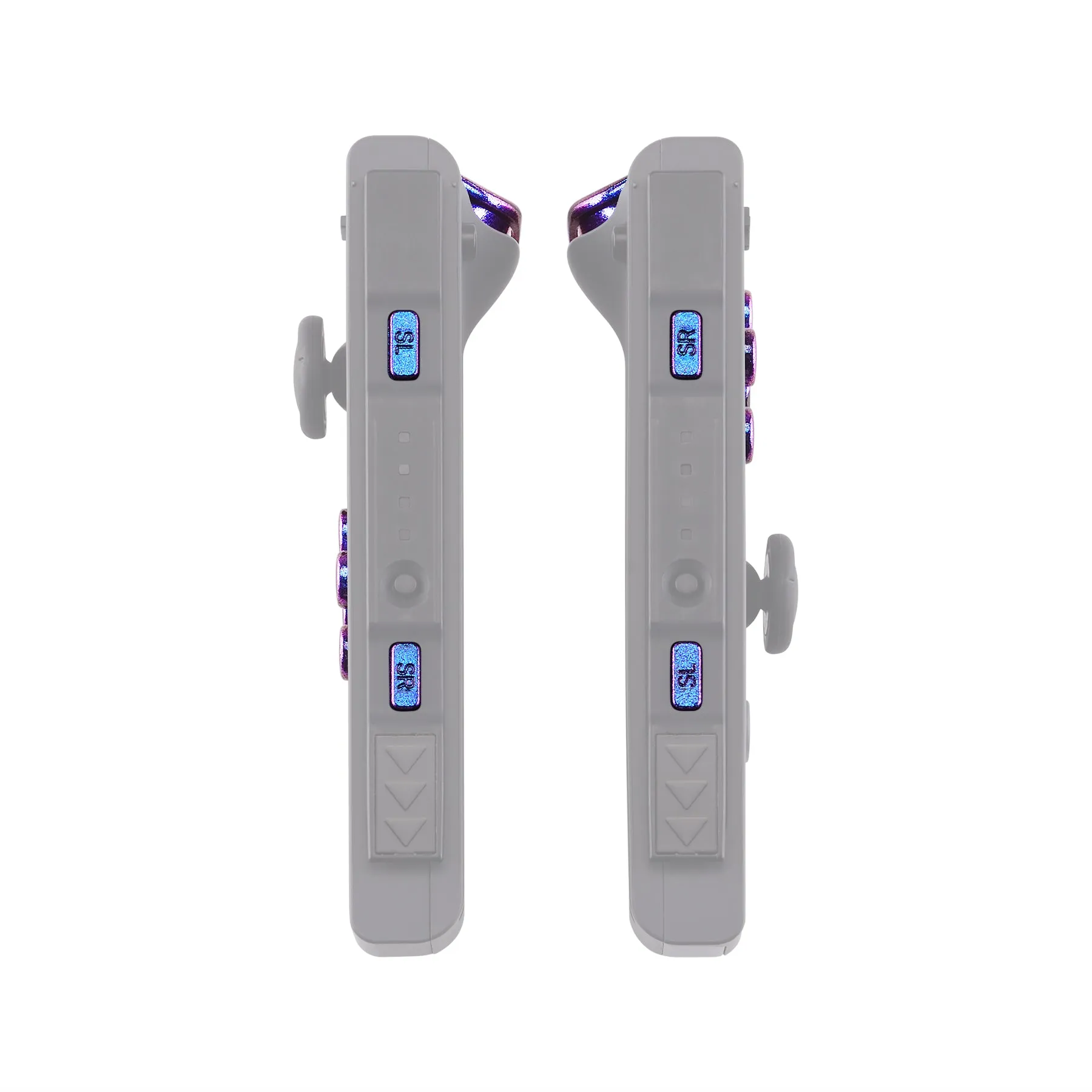 eXtremeRate Purple Blue Chameleon Replacement ABXY Direction Keys SR SL L R ZR ZL Trigger Buttons Springs, Full Set Buttons Repair Kits with Tools for NS Switch JoyCon & OLED JoyCon - JoyCon Shell NOT Included - AJ201