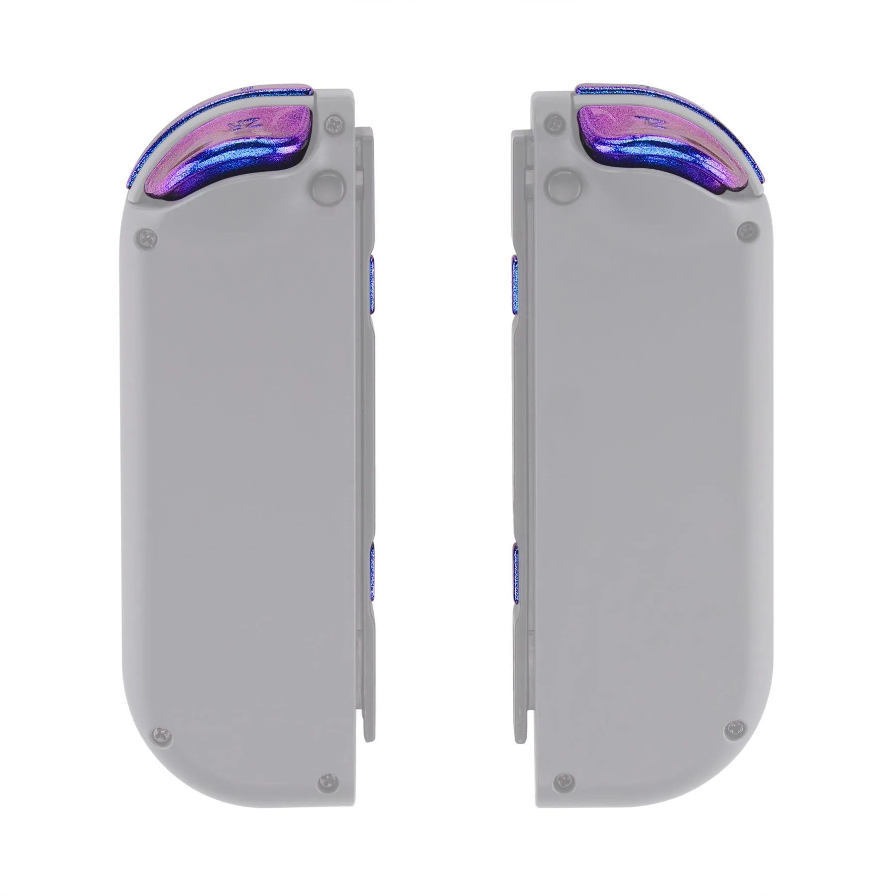 eXtremeRate Purple Blue Chameleon Replacement ABXY Direction Keys SR SL L R ZR ZL Trigger Buttons Springs, Full Set Buttons Repair Kits with Tools for NS Switch JoyCon & OLED JoyCon - JoyCon Shell NOT Included - AJ201
