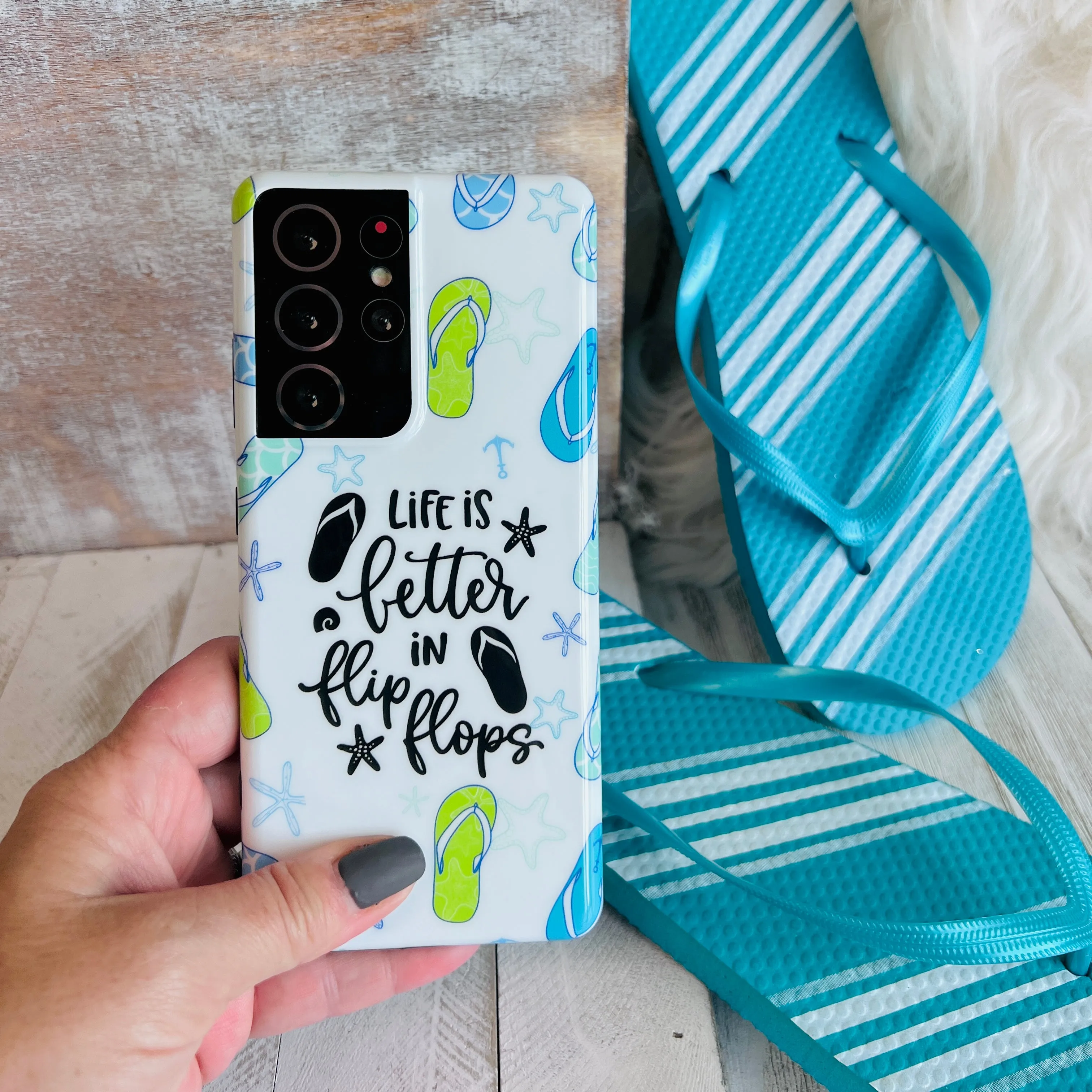 Fancy Flip Flops Cell Phone Case For Samsung Galaxy