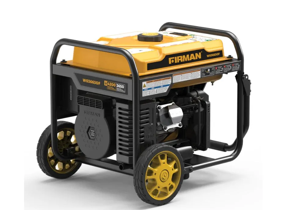 Firman W03663OF Generator 3650W/4200W 50 Amp Electric Start With CO Alert New