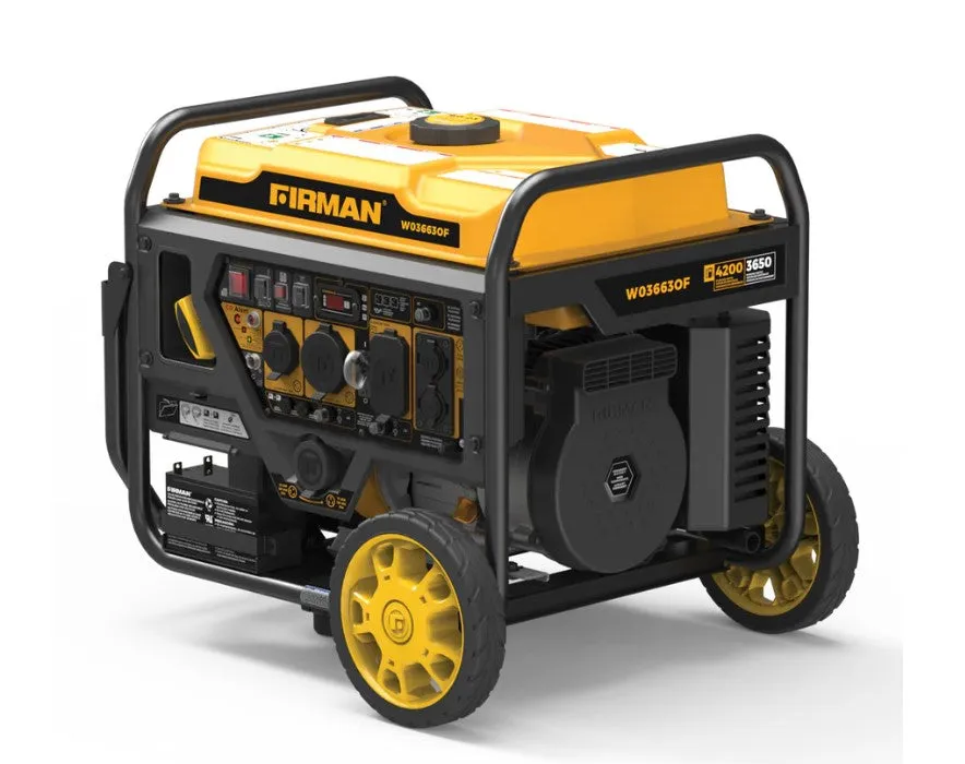 Firman W03663OF Generator 3650W/4200W 50 Amp Electric Start With CO Alert New
