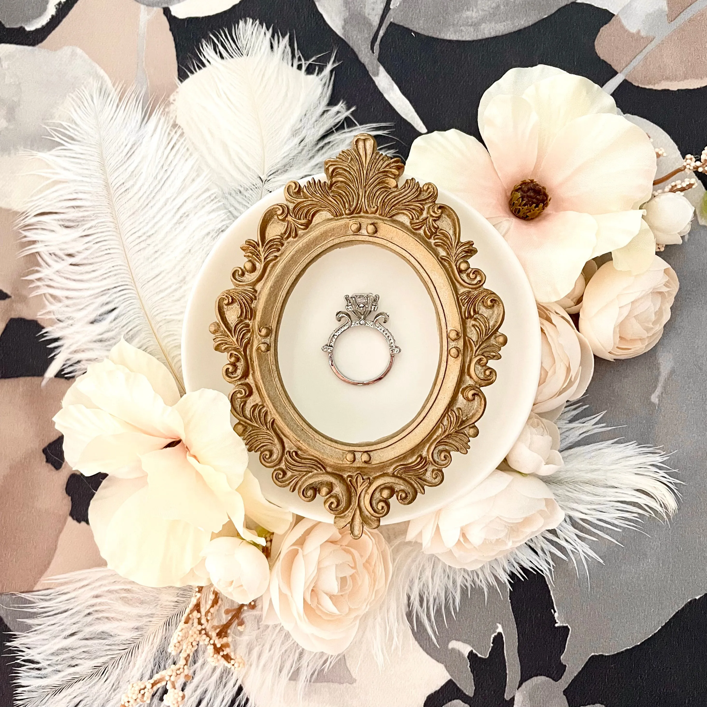 Flat Lay Prop Antique Gold Styling Frame