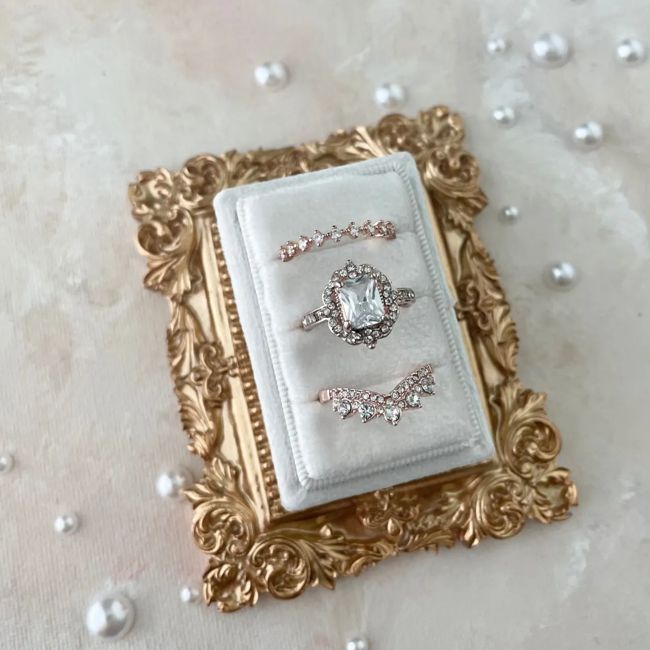 Flat Lay Prop Antique Gold Styling Frame