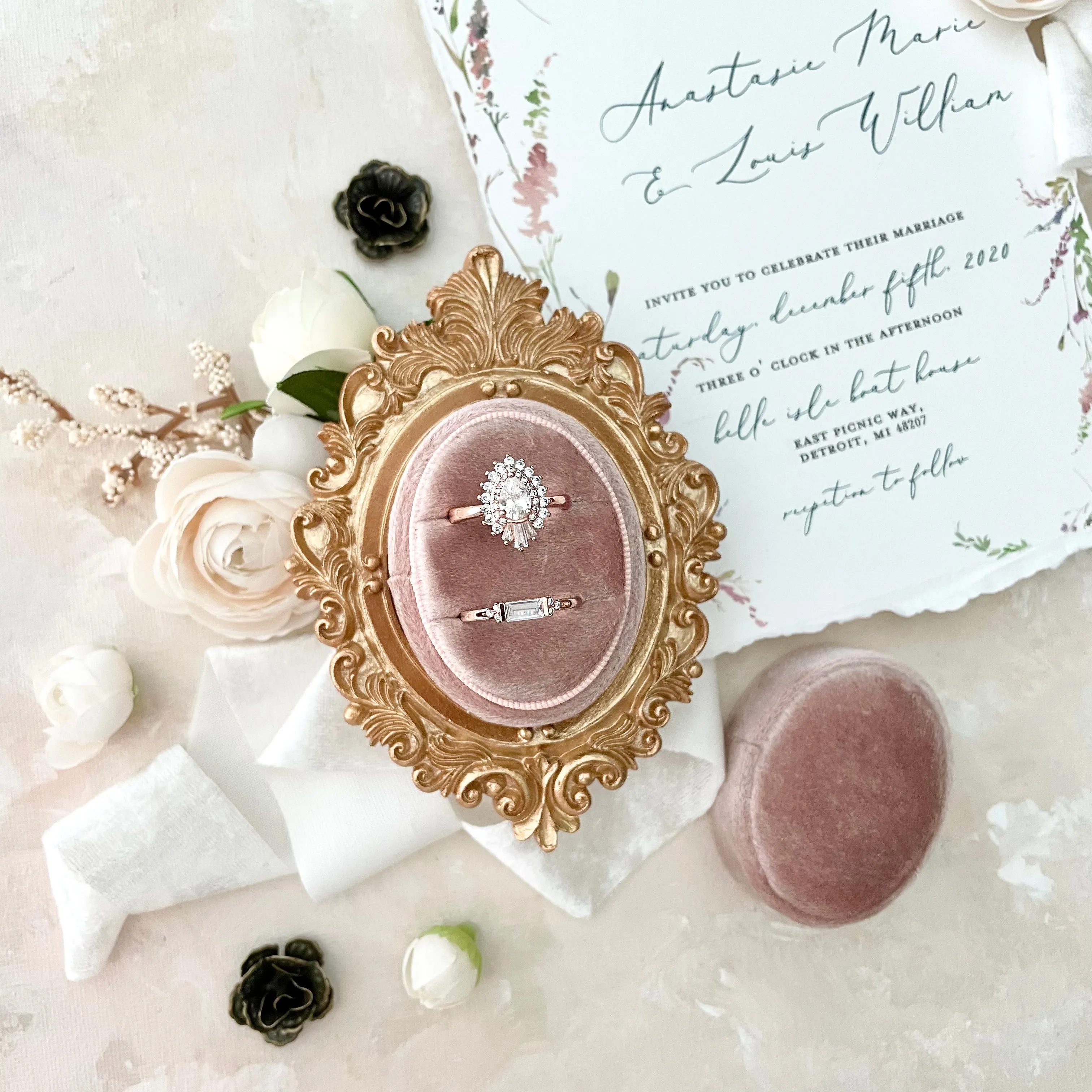 Flat Lay Prop Antique Gold Styling Frame