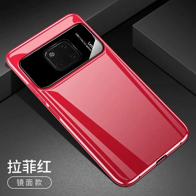 For Huawei Mate 20 Pro Case Luxury Matte Hard PC Tempered Glass Protective Back Cover Case for huawei mate 20 20pro phone shell