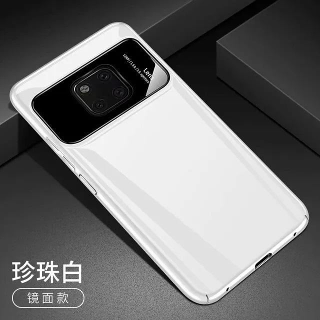 For Huawei Mate 20 Pro Case Luxury Matte Hard PC Tempered Glass Protective Back Cover Case for huawei mate 20 20pro phone shell