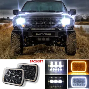 For Jeep Wrangler 500 W 30000LM 7 inch LED Headlights 5X7/7X6 Led