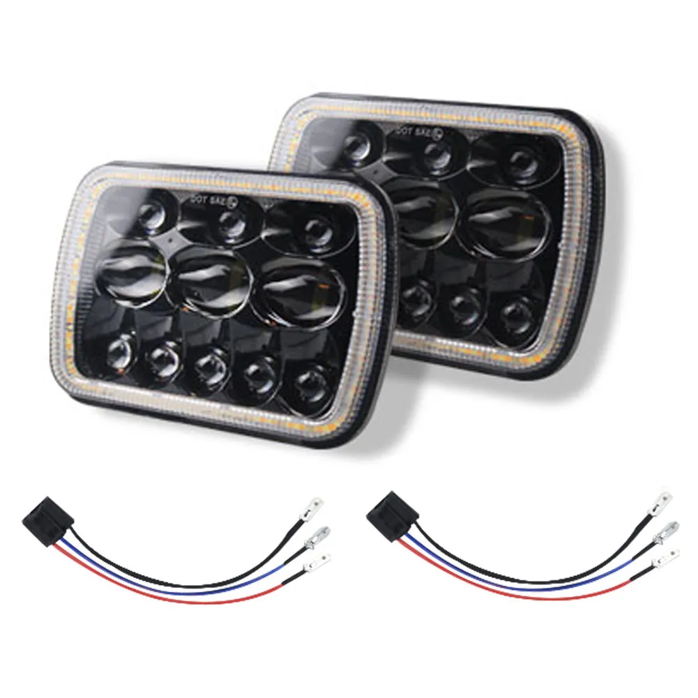 For Jeep Wrangler 500 W 30000LM 7 inch LED Headlights 5X7/7X6 Led