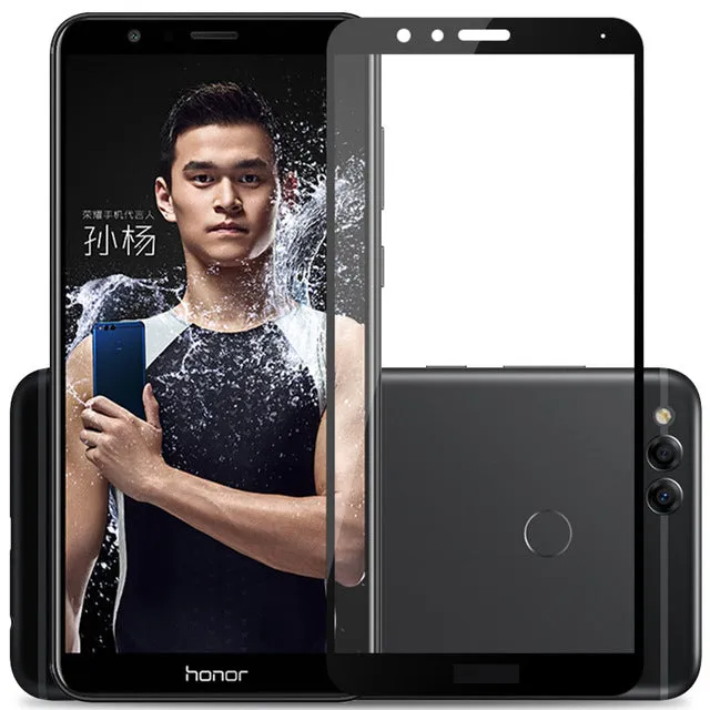 full cover Screen Protector Toughened Glass For Huawei honor 7x 9H Tempered glass For honor 7 X screen protective 7x black white