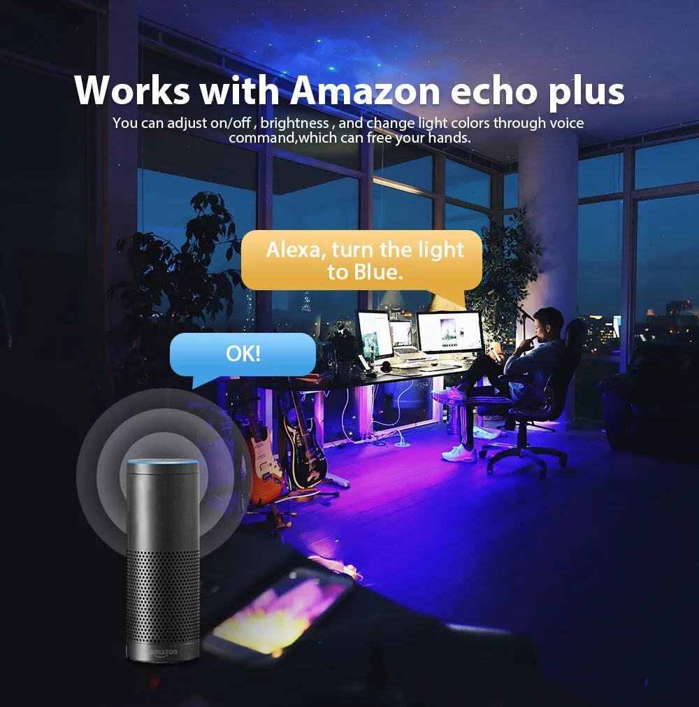 GLEDOPTO zigbee  controller mini smart TV LED strip light kit 5V usb rgb cct computer LED strip light work with zigbee hub echo