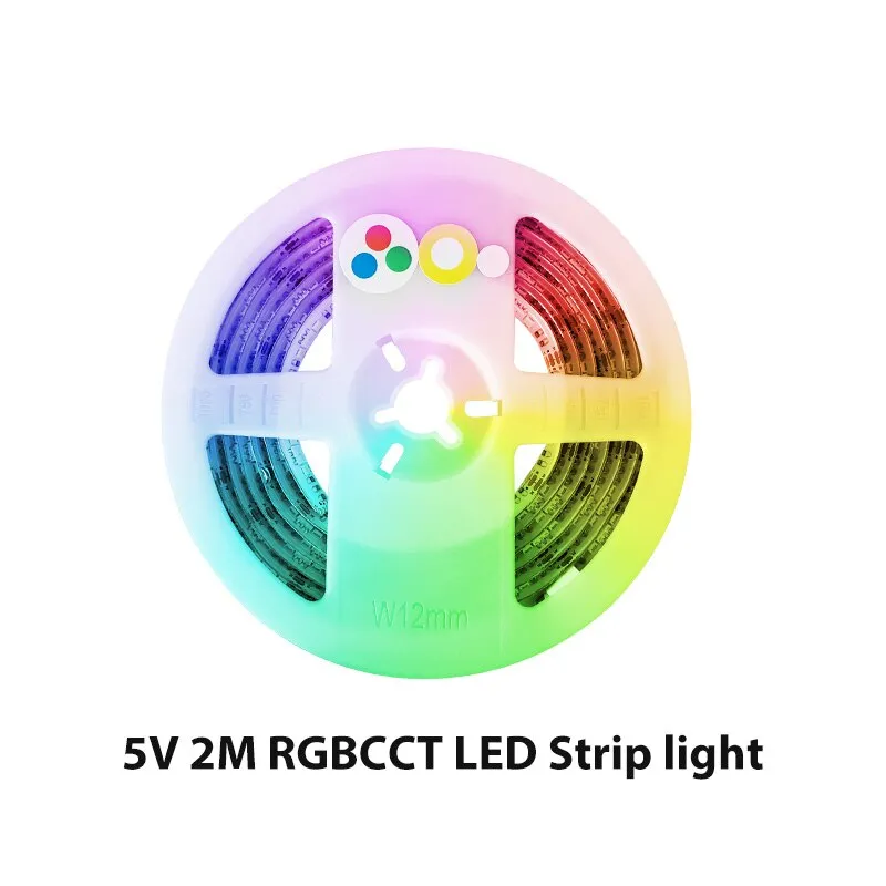 GLEDOPTO zigbee  controller mini smart TV LED strip light kit 5V usb rgb cct computer LED strip light work with zigbee hub echo