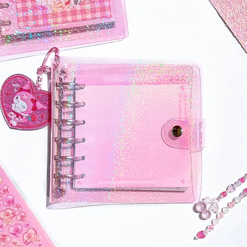 Glitter K-Pop 6-Ring Binder Scrapbook Album Pink