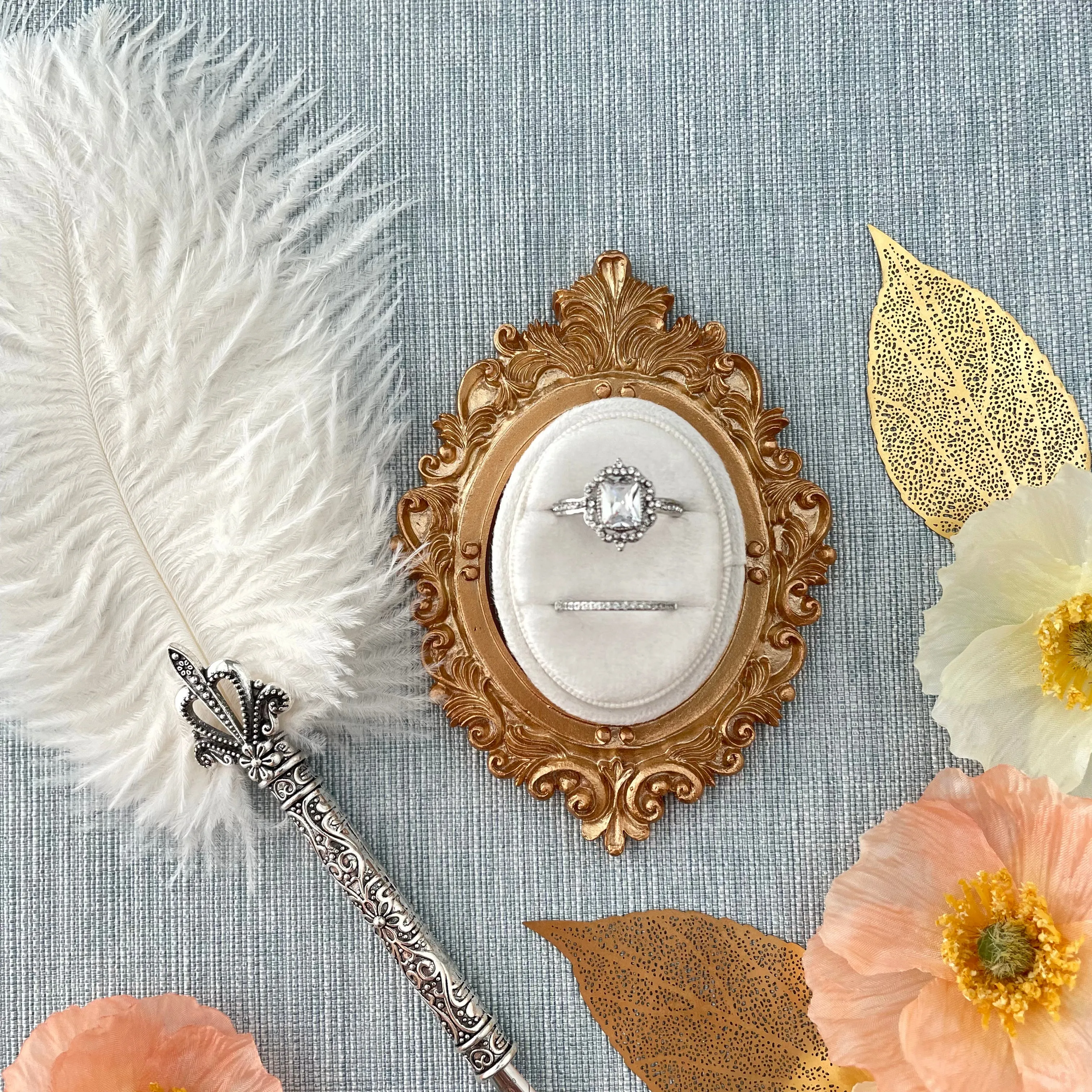 Golden Styling Leaves Flat Lay Props ~ MUST HAVE