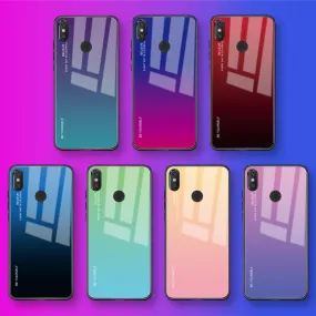 Gradient Tempered Glass Case For Xiaomi Redmi Note 7 5 6 Pro Pocophone F1 Mi8 Mi A2 Lite 6X 5X Mi9 SE 9t Cover Protective Fundas
