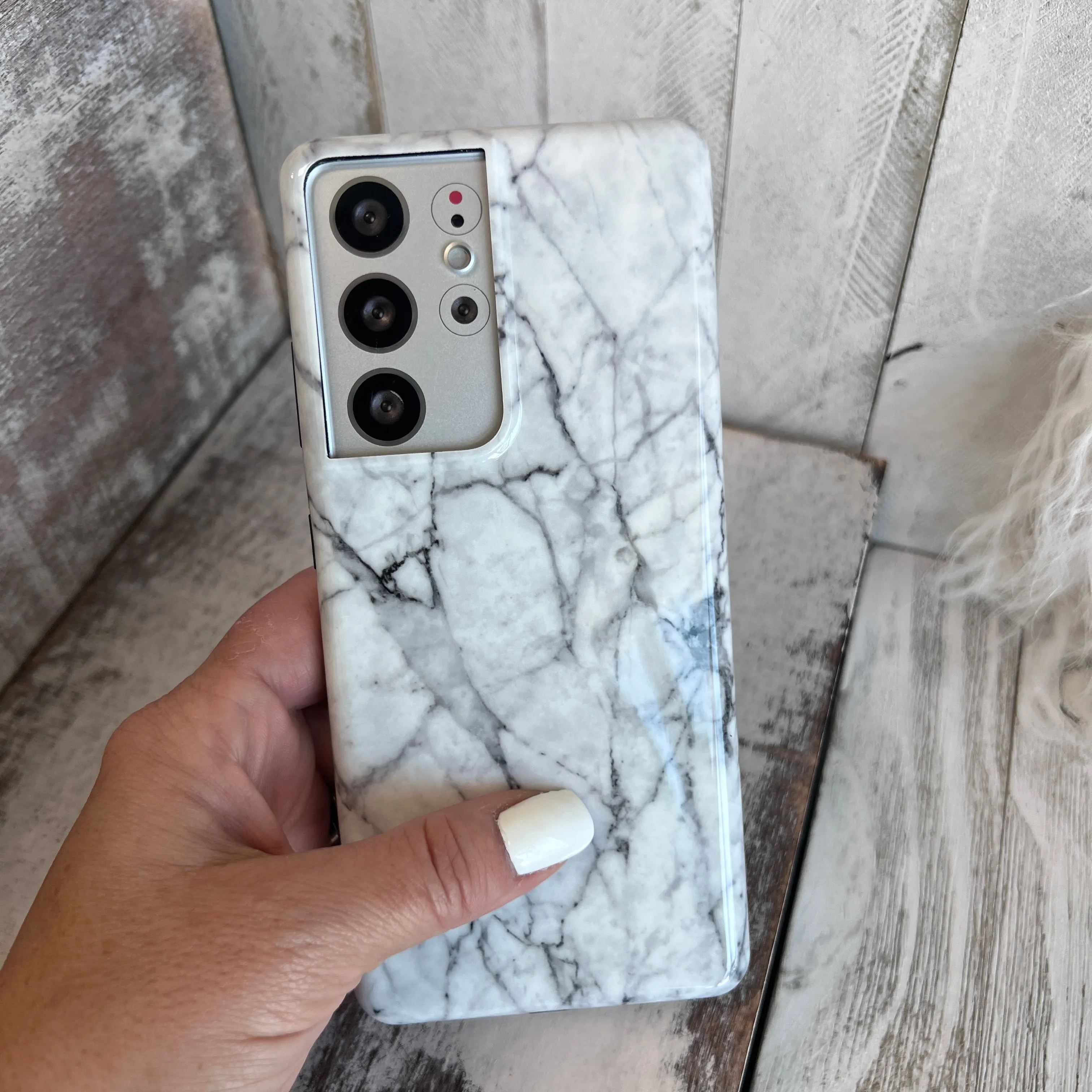 Grey Marble Cell  Case For Samsung Galaxy