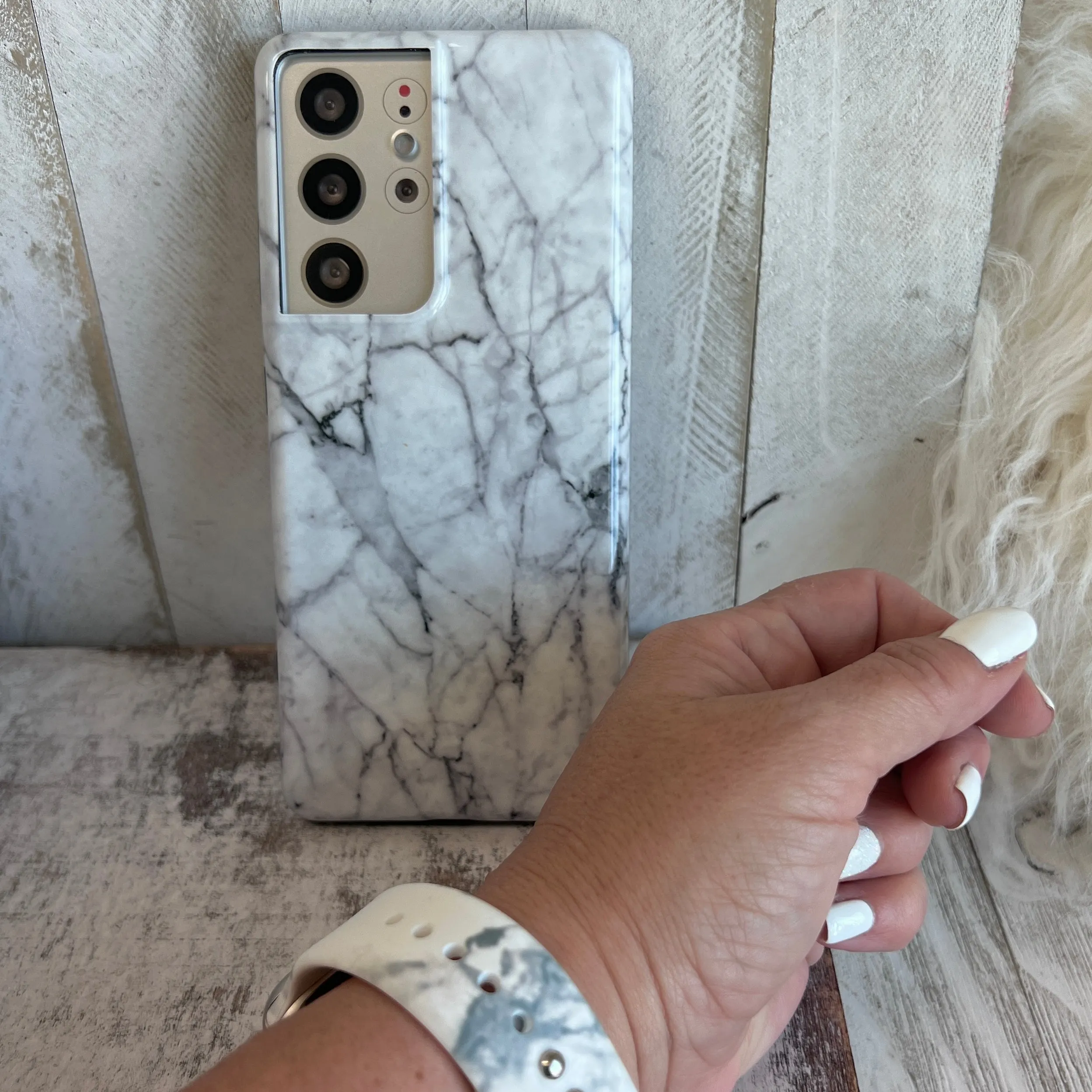 Grey Marble Cell  Case For Samsung Galaxy