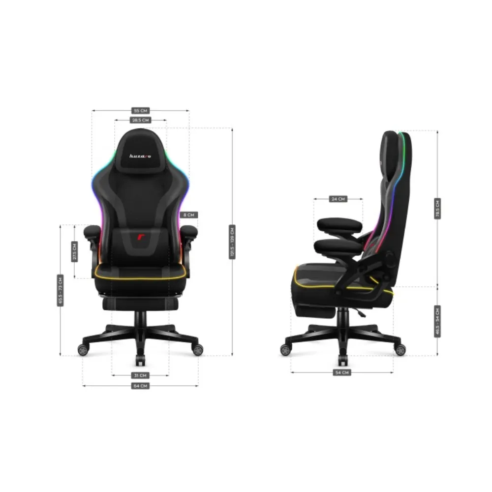 Huzaro Force 4.6 Black Mesh RGB Smart Gaming Chair