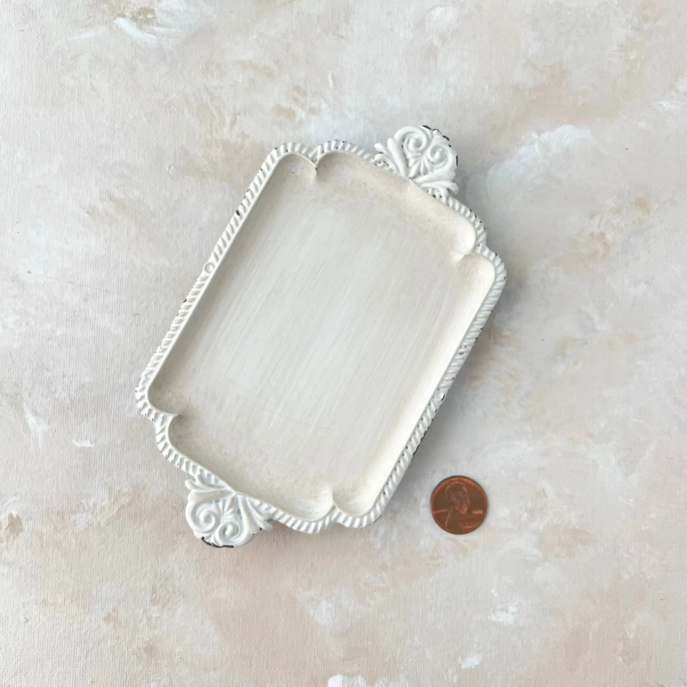Ivory Small Tray Vintage Inspired