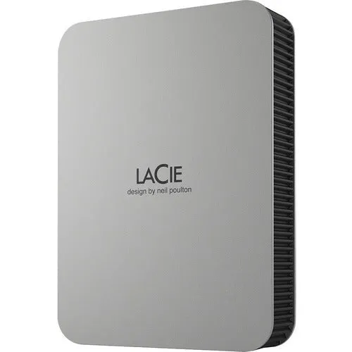 LaCie Mobile Drive Secure STLR4000400 4 TB Portable Hard Drive - External - Space Gray - USB 3.2 (Gen 1) Type C