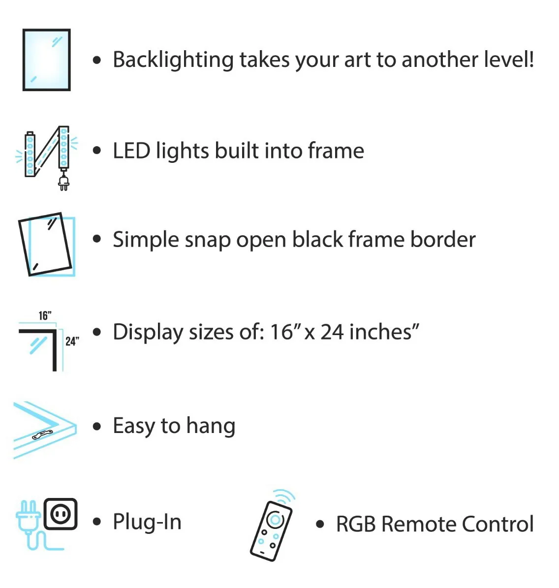 Lightbox Frame (16x24 in) RGB Lightbox With Remote