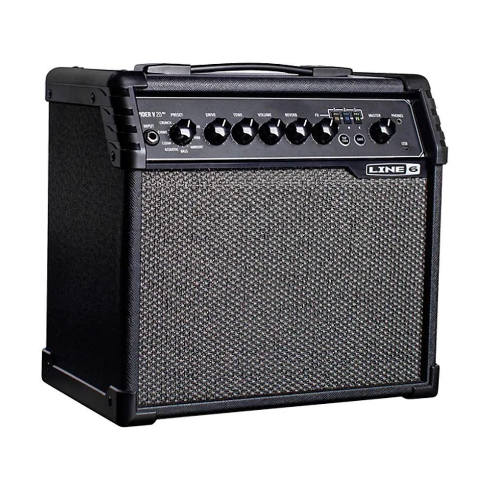 Line 6 Spider V 20 MKII 20W 1x8 Guitar Combo Amp Black