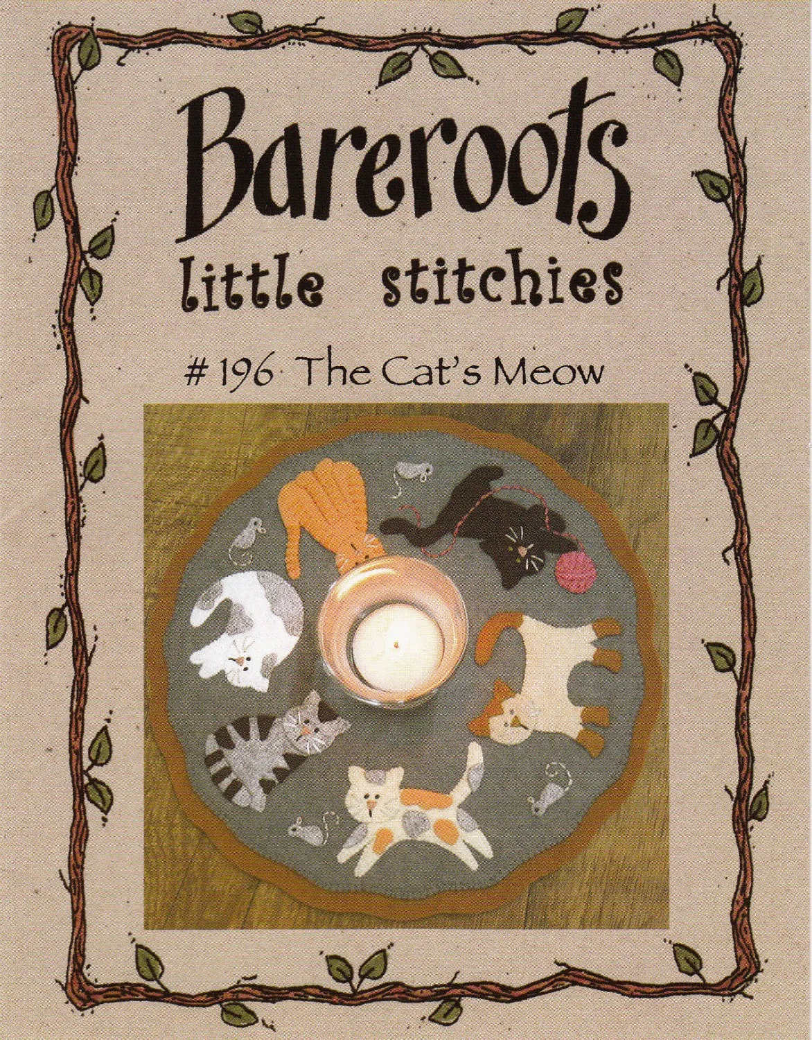 Little Stitchies - Cats Meow Candle Mat / Pattern   Material