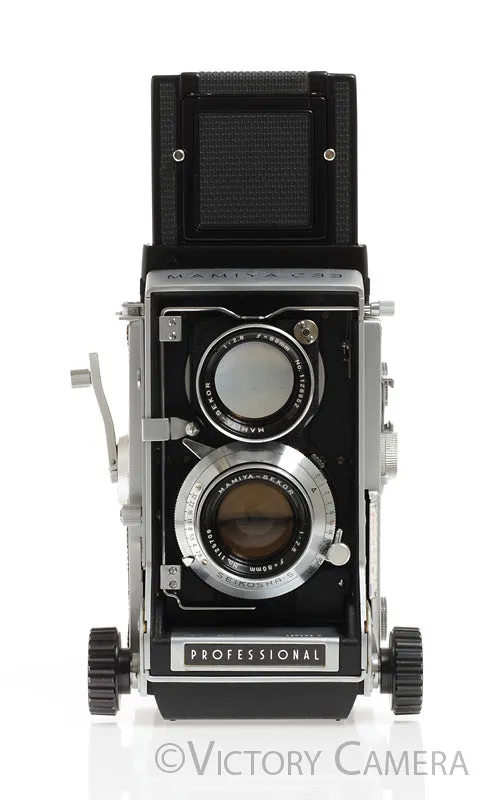 Mamiya C33 Medium Format TLR Camera w/ 80mm f2.8 Lens -New Seals-