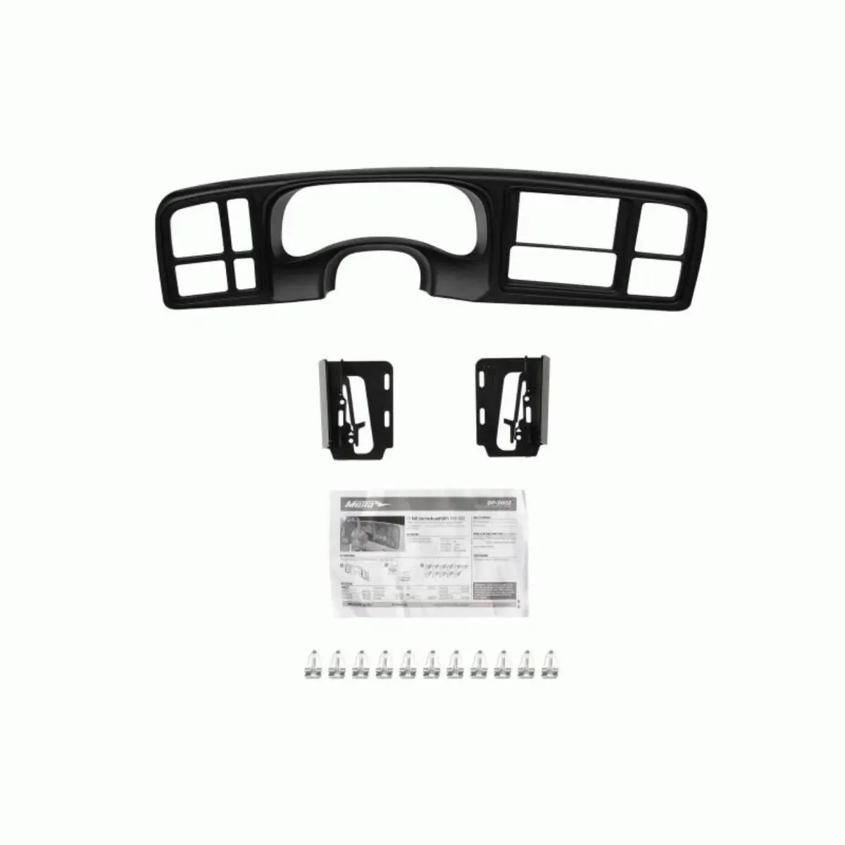 Metra DP-3002TB 2 DIN Dash Kit w/ Amp Harness & Antenna Adapter for GM Vehicles (Textured Black)