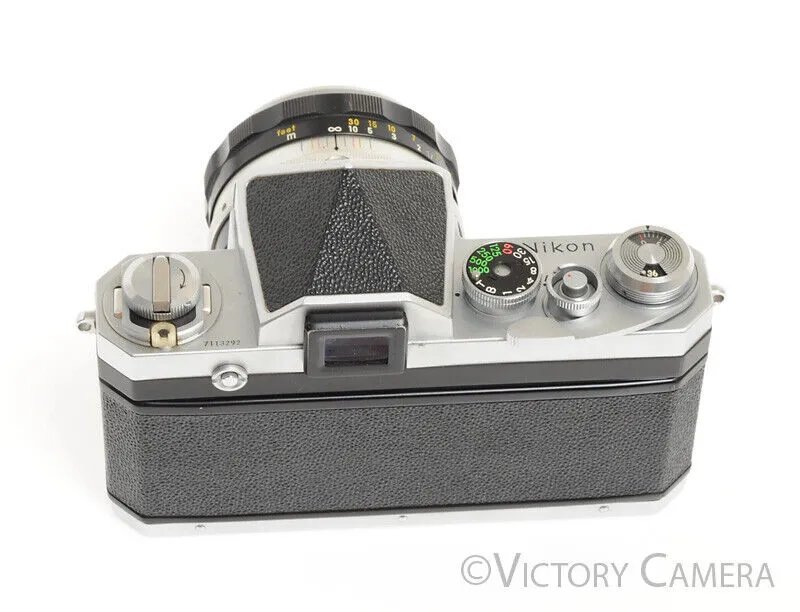 Nikon F Early 1960/61 64xxx w/ 50mm f1.4 Lens, Eye Level Finder -Good Seals-