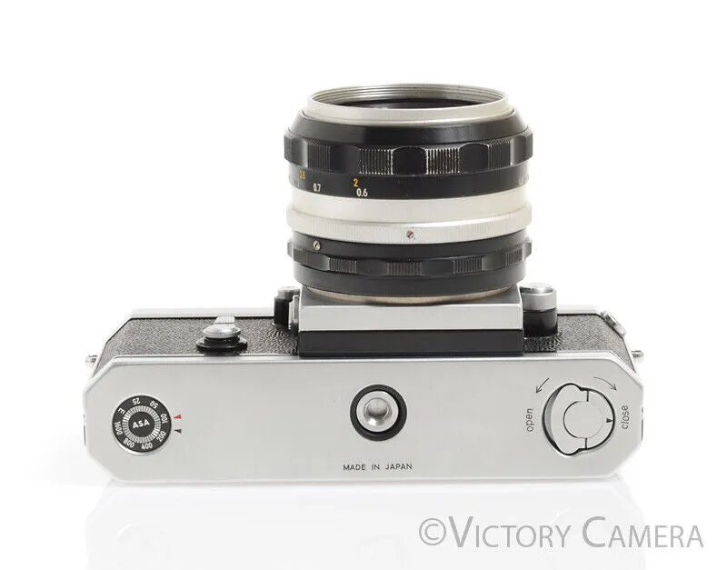 Nikon F Early 1960/61 64xxx w/ 50mm f1.4 Lens, Eye Level Finder -Good Seals-