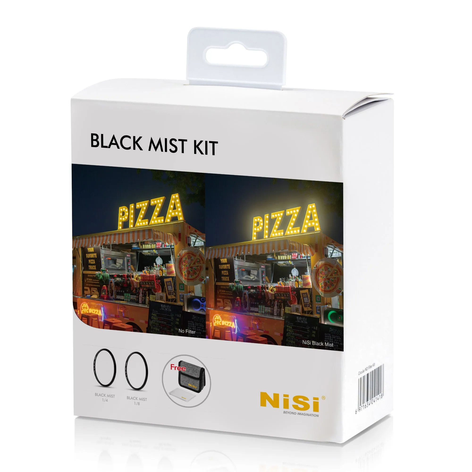NiSi 82mm Black Mist 1/4 and 1/8 Filter Kit with Case
