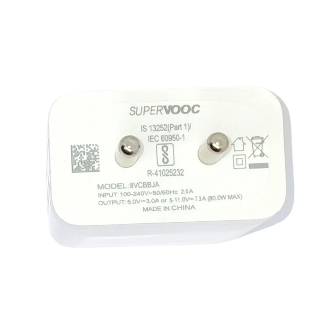 Oneplus Nord 3 5G 80W SUPERVOOC Mobile Charger With Warp Type C Cable