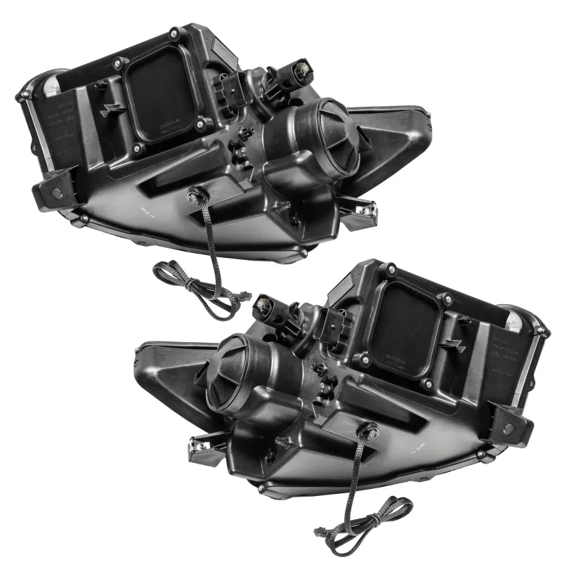 Oracle 15-17 Ford Mustang Dynamic RGB A Pre-Assembled Headlights - Black Edition - SEE WARRANTY